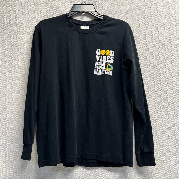 southern spirit / good vibes high tides black tee size small - Picture 2 of 4